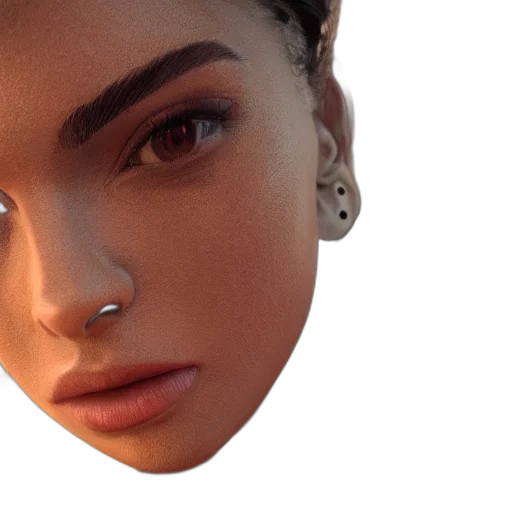 face, jewelry, mask, hair transparent PNG cut-out