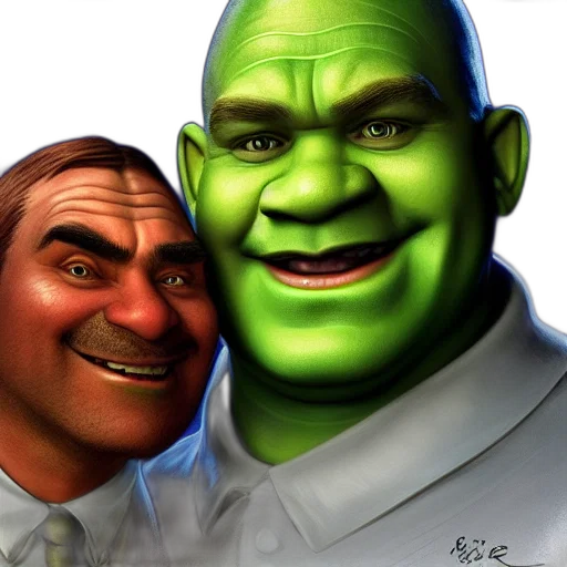 face, photorealistic, concept art, 3d render, comic book art, beautiful, portrait, shrek transparent PNG cut-out