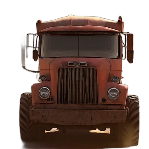 car, weapon, photorealistic, concept art, 3d render, earth tones, tractor, trailer transparent PNG cut-out