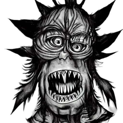 mask, creature, face, staff transparent PNG cut-out