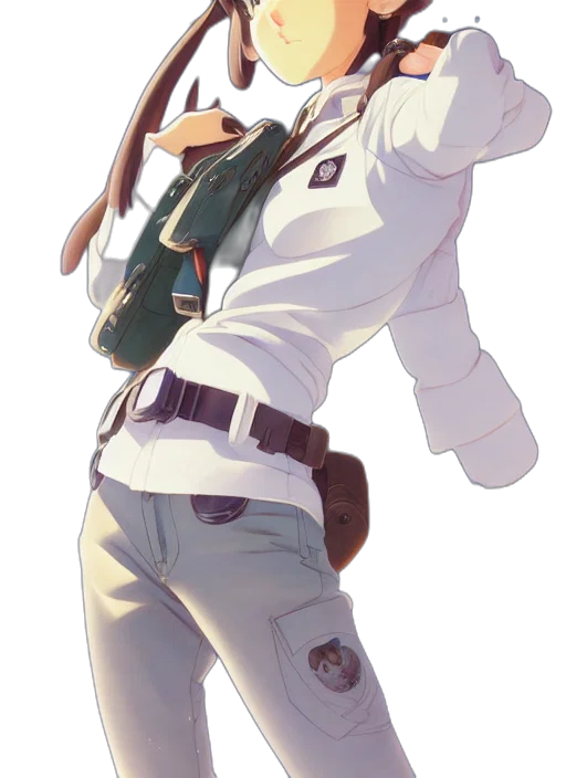 staff, jacket, weapon, animal, anime, concept art, cartoon, pixel art transparent PNG cut-out