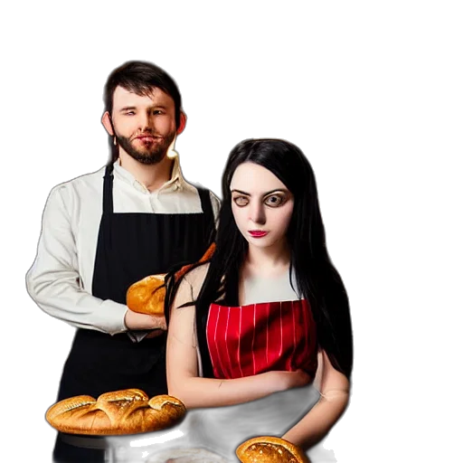 food, dress, staff, photorealistic transparent PNG cut-out