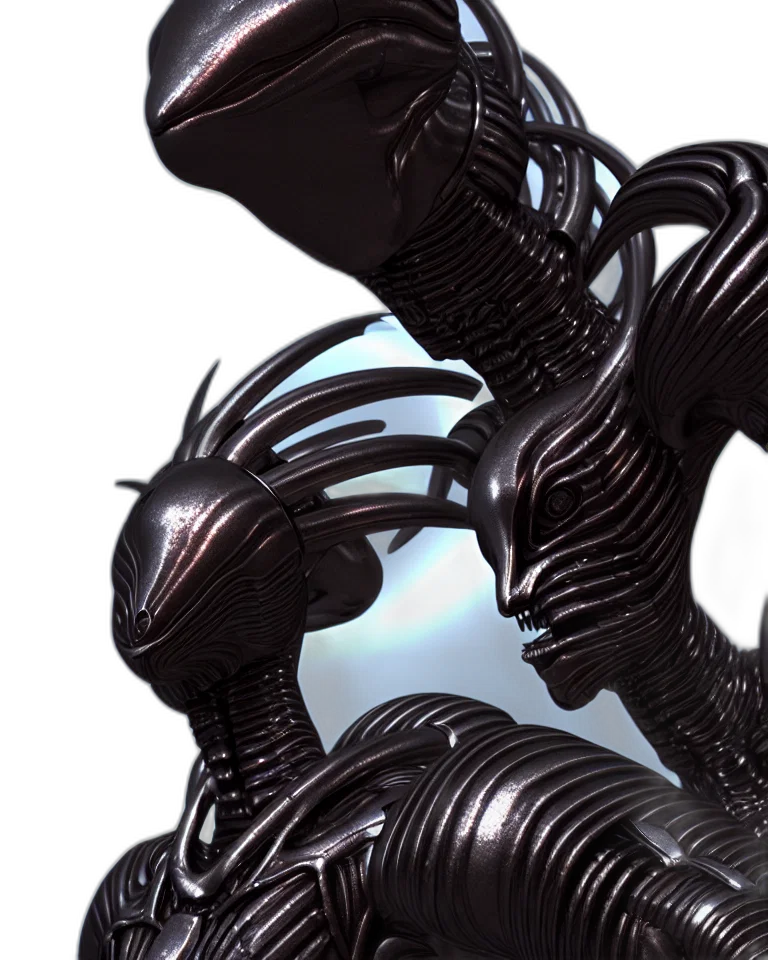 dragon, creature, robot, 3d render, concept art, outer space, epic, portrait transparent PNG cut-out