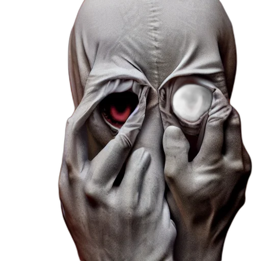 mask, face, creature, jacket transparent PNG cut-out