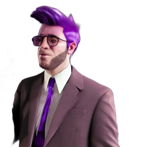 staff, jacket, creature, animal, cartoon, vaporwave, concept art, 3d render transparent PNG cut-out