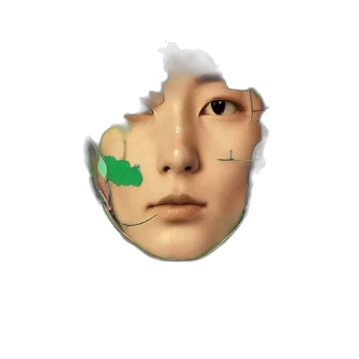 face, mask, dragon, creature, vaporwave, photorealistic, 3d render, oil painting transparent PNG cut-out
