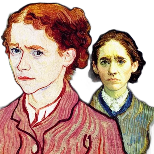 face, photorealistic, oil painting, pixel art transparent PNG cut-out