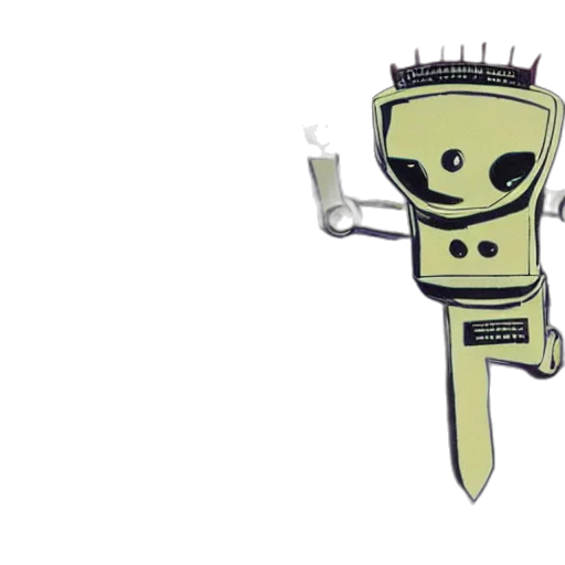 robot, staff, concept art, cartoon transparent PNG cut-out