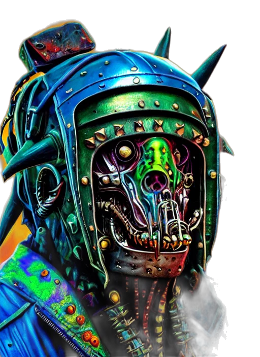 mask, face, robot, concept art, cyberpunk, fantasy art, photorealistic, medium transparent PNG cut-out