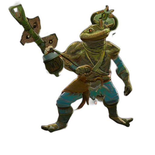 staff, creature, mask, dragon, concept art, 3d render, fantasy art, green transparent PNG cut-out