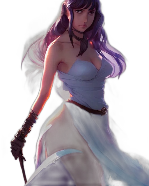 dress, sword, weapon, staff, fantasy art, anime, concept art, pixel art transparent PNG cut-out