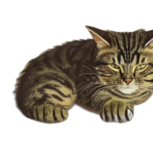 animal, creature, staff, photorealistic, watercolor, concept art, oil painting, cat transparent PNG cut-out
