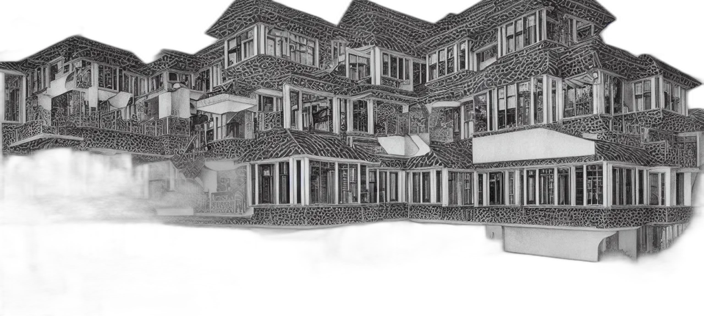 building, 3d render, concept art, photorealistic transparent PNG cut-out