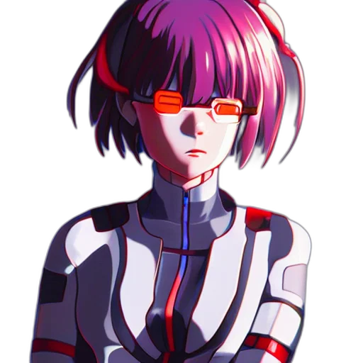 robot, jacket, face, staff transparent PNG cut-out