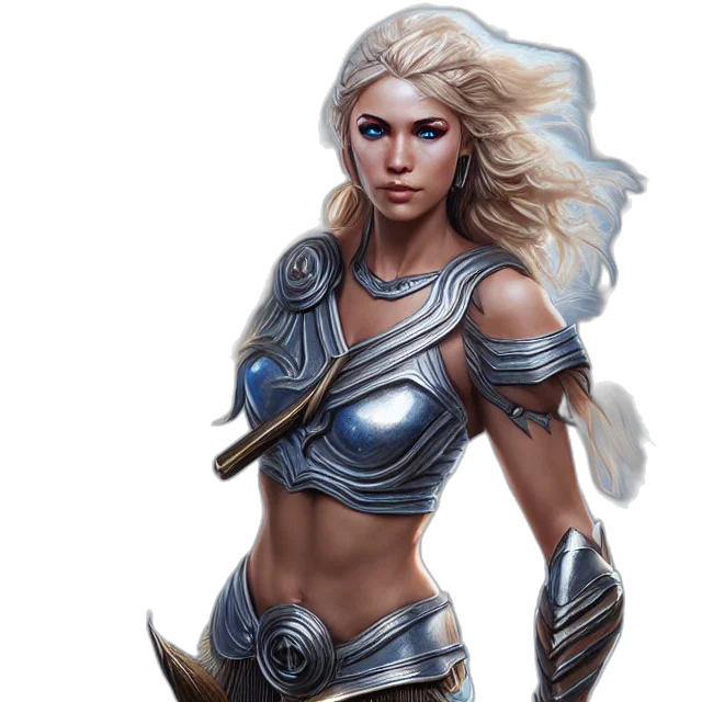 sword, fantasy art, concept art, comic book art, pixel art, beautiful, valkyrie, warrior transparent PNG cut-out