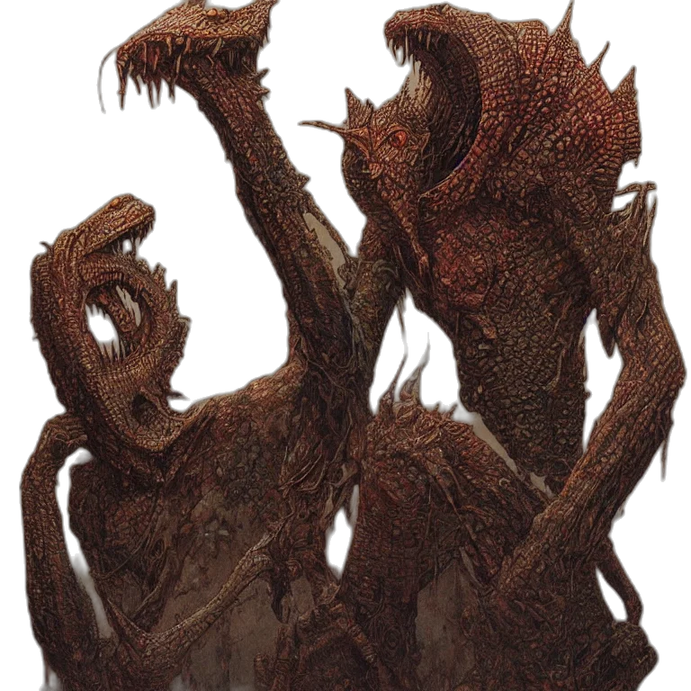 dragon, creature, staff, mask, concept art, fantasy art, 3d render, photorealistic transparent PNG cut-out