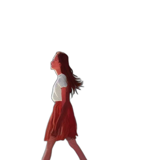 dress, hair, shoes, creature transparent PNG cut-out