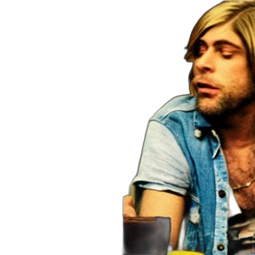 hair, jacket, photorealistic, concept art, cartoon, comic book art, kurt, cobain transparent PNG cut-out