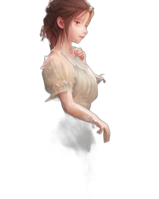 dress, staff, face, jewelry transparent PNG cut-out