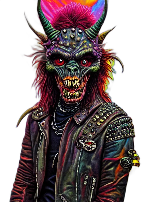 jacket, mask, creature, face, cyberpunk, fantasy art, concept art, pixel art transparent PNG cut-out