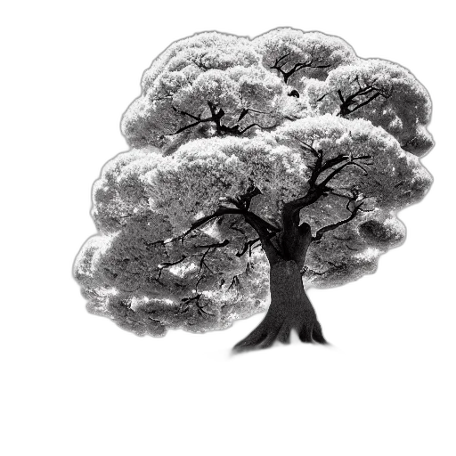 tree, crown, hair, animal, photorealistic, pencil sketch, concept art, 3d render transparent PNG cut-out