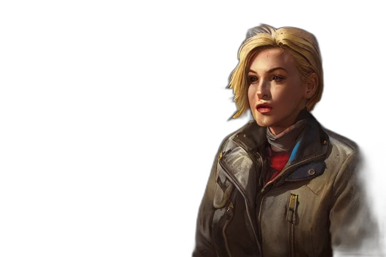 jacket, face, concept art, photorealistic transparent PNG cut-out