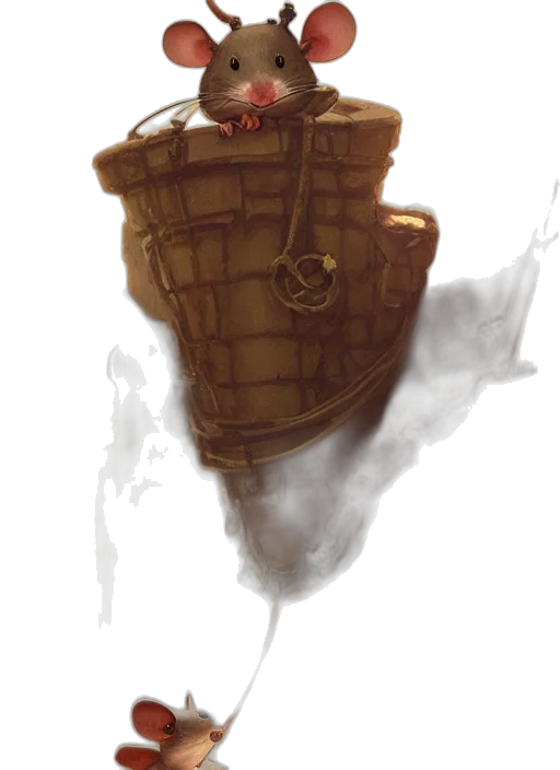 weapon, robot, bottle, crown, concept art, fantasy art, watercolor, comic book art transparent PNG cut-out