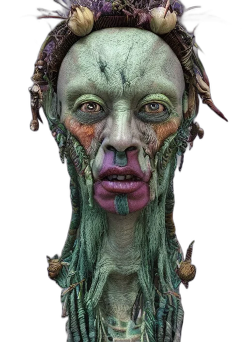 creature, face, mask, staff transparent PNG cut-out