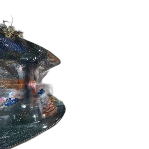 hat, crown, dragon, jewelry, 3d render, concept art, photorealistic, underwater transparent PNG cut-out