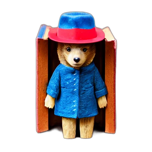 hat, paddington, bear, living transparent PNG cut-out