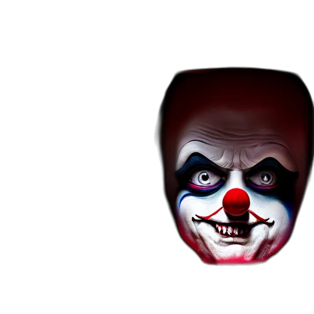 mask, face, creature, 3d render transparent PNG cut-out
