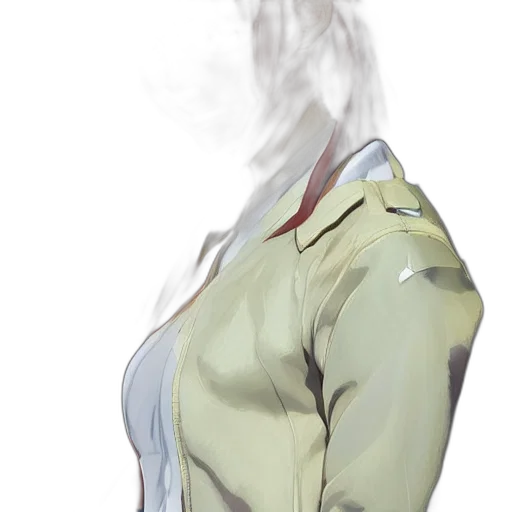jacket, dress, mask, face, concept art, 3d render, photorealistic, anime transparent PNG cut-out