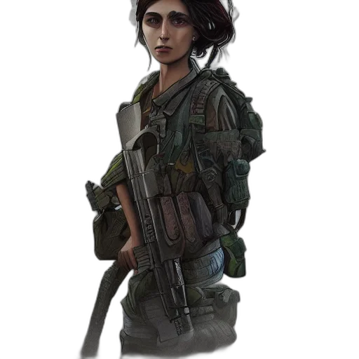 staff, weapon, jacket, face transparent PNG cut-out