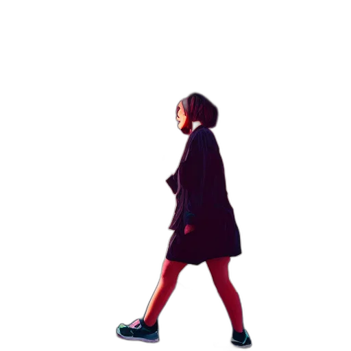 jacket, dress, shoes, staff transparent PNG cut-out