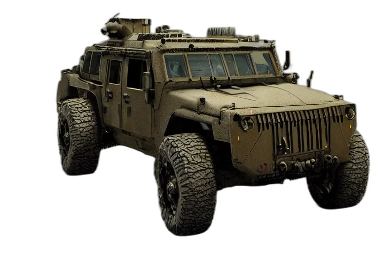 weapon, car, 3d render, concept art transparent PNG cut-out
