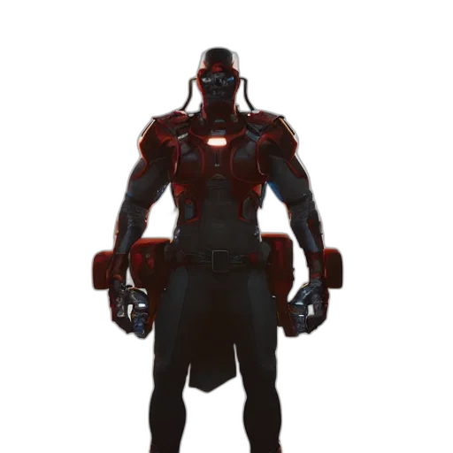 robot, weapon, staff, creature, concept art, 3d render, comic book art, cyberpunk transparent PNG cut-out
