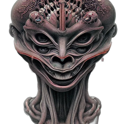 mask, face, creature, staff transparent PNG cut-out