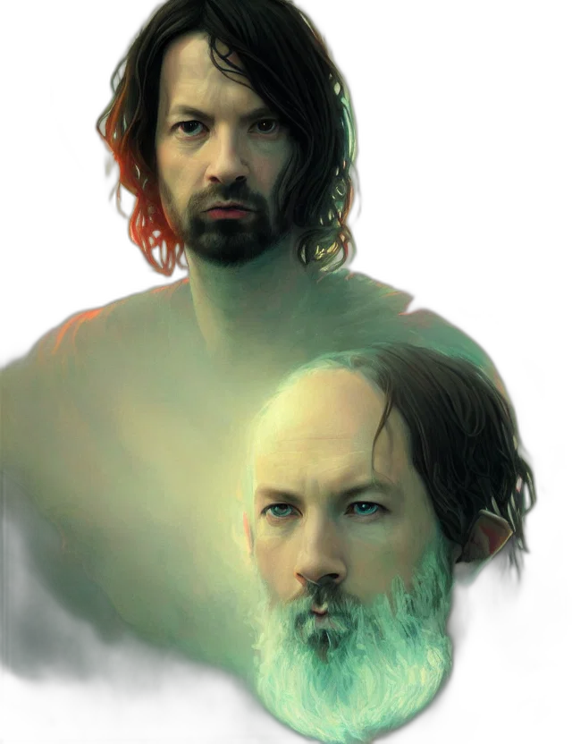 face, hair, creature, concept art, fantasy art, photorealistic, comic book art, underwater transparent PNG cut-out
