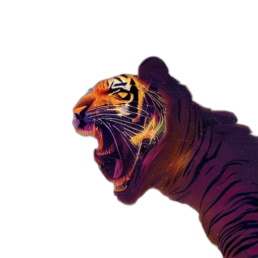 animal, creature, face, mask, 3d render, photorealistic, concept art, vaporwave transparent PNG cut-out