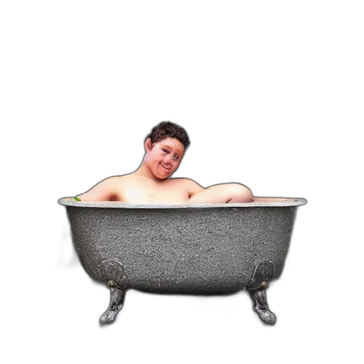 creature, photorealistic, 3d render, underwater, potato, bath transparent PNG cut-out