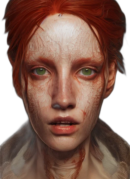 face, creature, mask, staff, concept art, photorealistic, fantasy art, 3d render transparent PNG cut-out