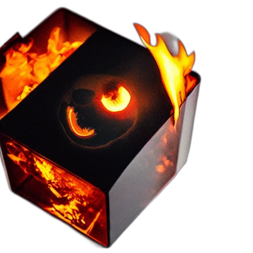 mask, dragon, 3d render, concept art, fire, owl, shape, cube transparent PNG cut-out