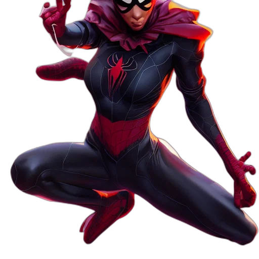 mask, comic book art, concept art, 3d render, cartoon, red, dark, black transparent PNG cut-out
