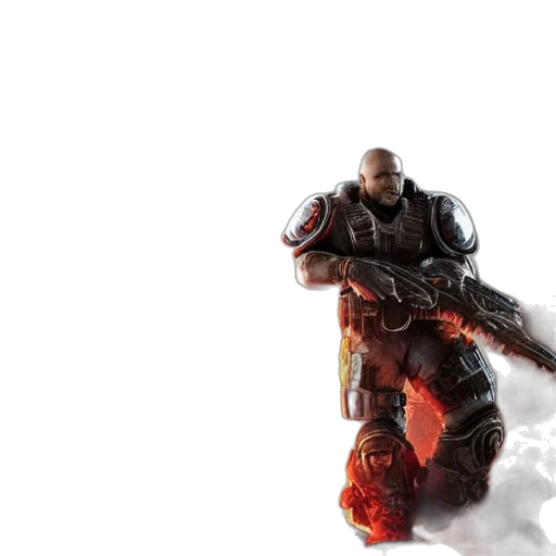 weapon, concept art, 3d render, red transparent PNG cut-out