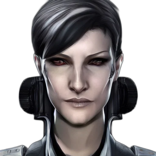 face, staff, robot, cyberpunk transparent PNG cut-out