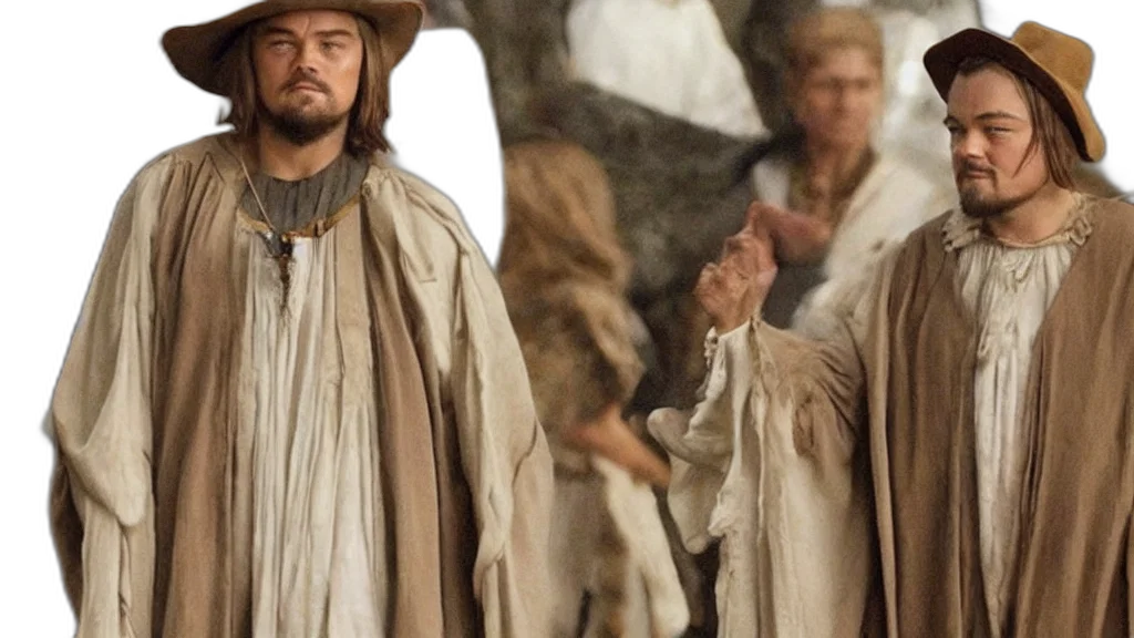 leonardo, dicaprio, dressed, davinci transparent PNG cut-out