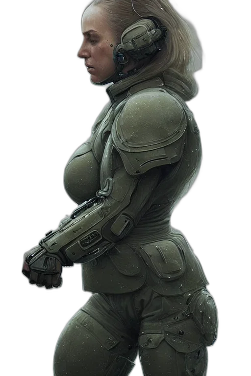 robot, jacket, dress, weapon transparent PNG cut-out
