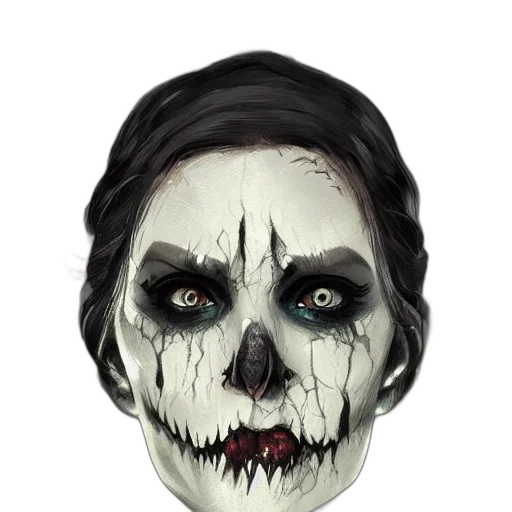 face, mask, creature, staff transparent PNG cut-out