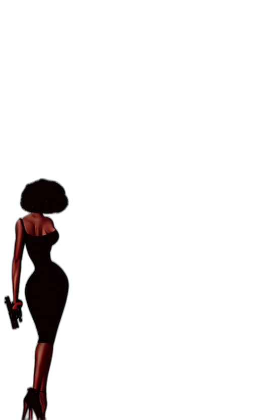 dress, weapon, hair, concept art transparent PNG cut-out