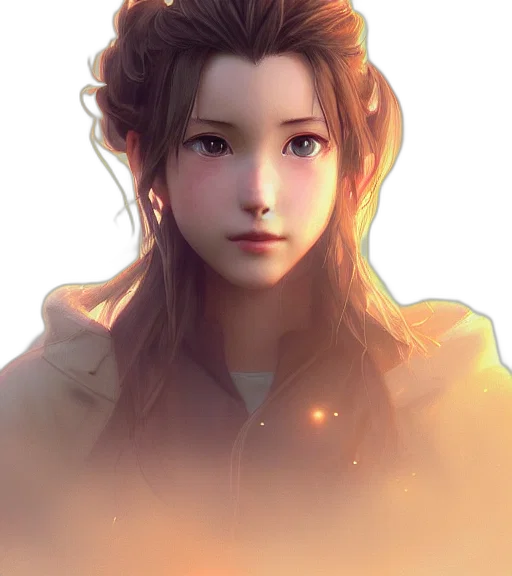 face, staff, jacket, dragon, fantasy art, photorealistic, anime, concept art transparent PNG cut-out